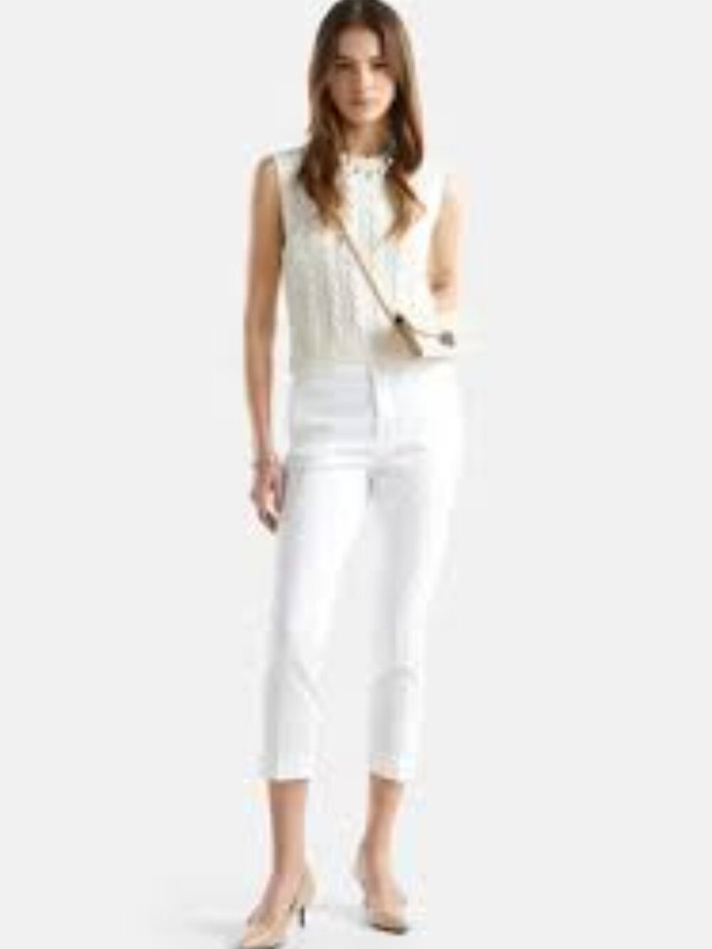 Liu jo white  crop woman jeans woman  size 28